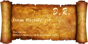 Daum Richárd névjegykártya