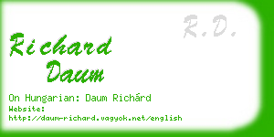 richard daum business card
