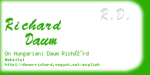 richard daum business card